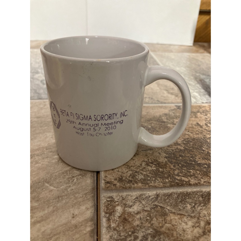 Beta Pi Sigma Sorority 28th Annual Meeting 2010 White Ceramic Coffee Mug M Ware